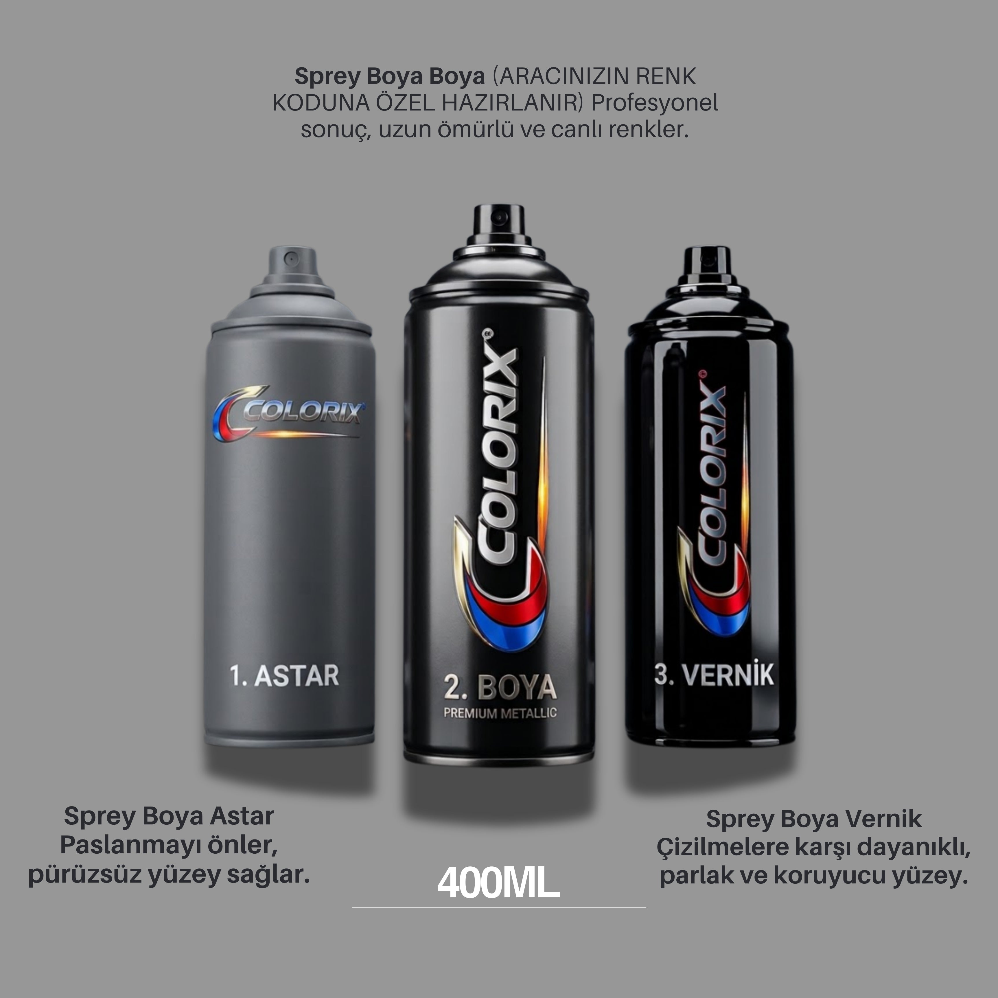 Colorix® Tampon & Plastik Aksam Boya Seti – Eksiksiz Uygulama Kiti